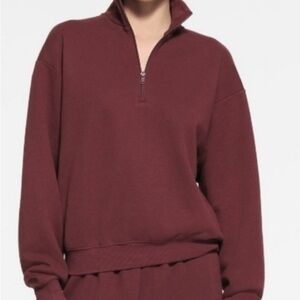 3. Skims cotton fleece quarter zip pullover sz 2x